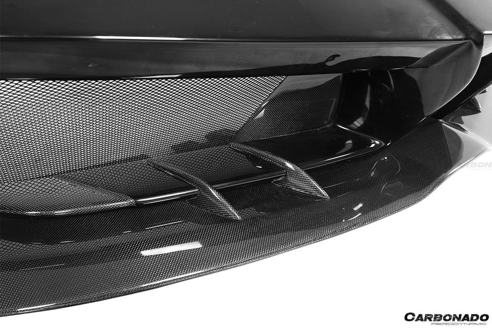 2015-2019 Ferrari 488 GTB/Spyder MA Style Partial Carbon Fiber Front Bumper - DarwinPRO Aerodynamics