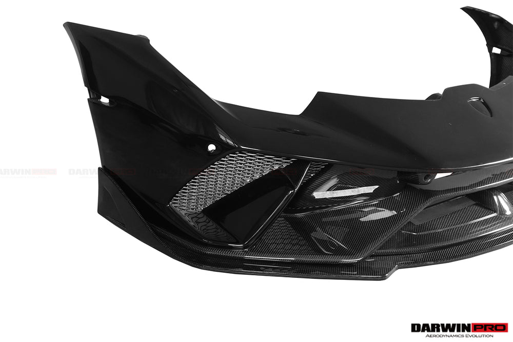 2015-2019 Lamborghini Huracan LP610/LP580 BKSS Style Partial Carbon Front Bumper w/ Lip - DarwinPRO Aerodynamics