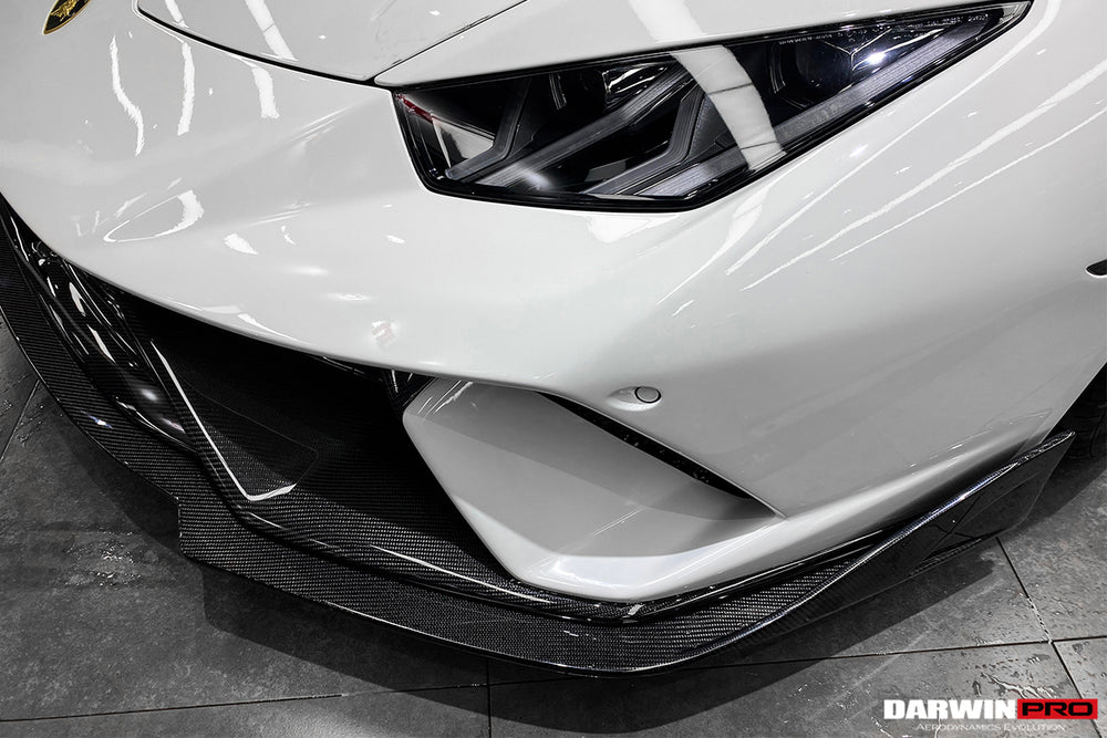 2015-2019 Lamborghini Huracan LP610/LP580 BKSS Style Partial Carbon Front Bumper w/ Lip - DarwinPRO Aerodynamics