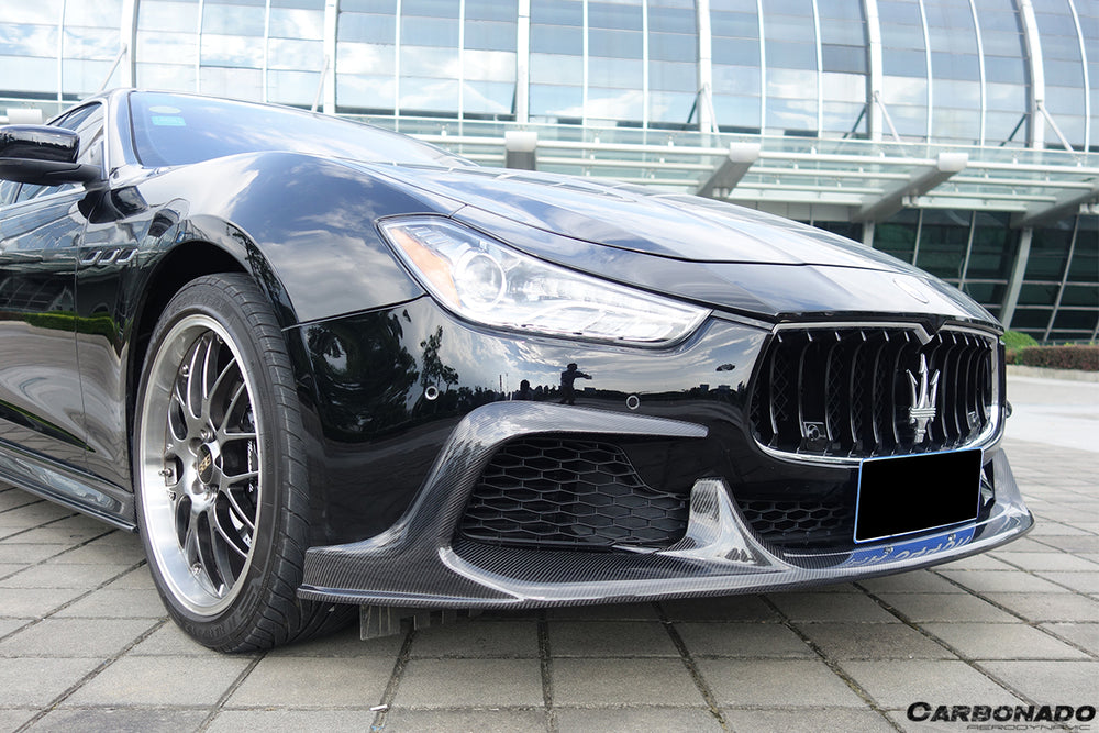 2014-2017 Maserati Ghibli EPC Style Front Lip - Carbonado