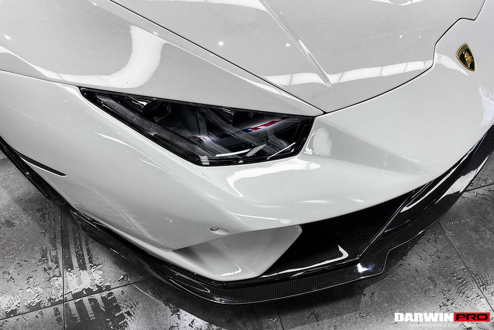 2015-2020 Lamborghini Huracan LP610/LP580/EVO BKSS Style Partial Carbon Front Bumper w/ Lip - DarwinPRO Aerodynamics