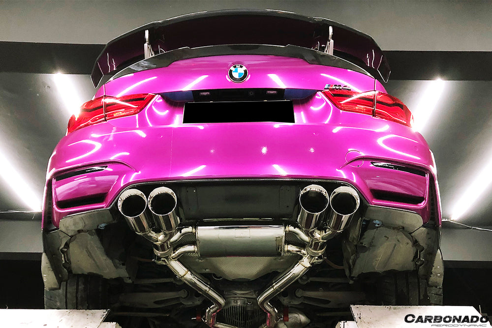 2014-2020 BMW M3 F80 & M4 F82 SM Style Carbon Fiber Rear Caps - DarwinPRO Aerodynamics