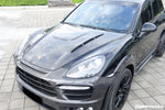  2011-2017 porsche Cayenne 958 HM Style Carbon Fiber Hood - Carbonado 