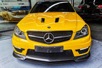  2012-2014 Mercedes Benz W204 C63 AMG RZ Style Carbon Fiber Front Lip - Carbonado 