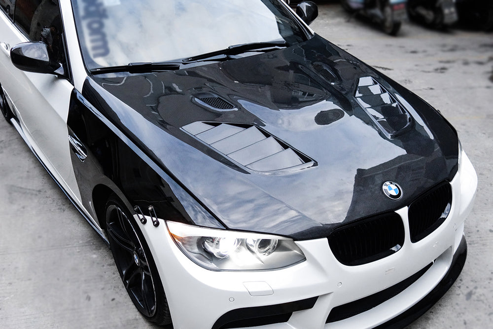 2011-2013 BMW 3 Series E92 LCI SIB Style Carbon Fiber Hood