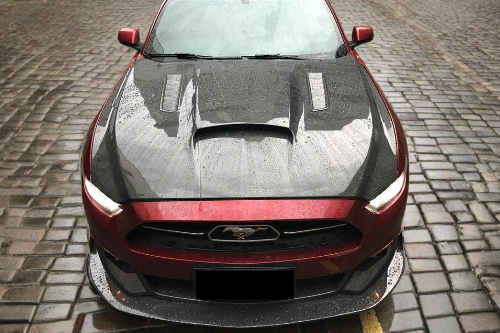 2014-2017 Ford Mustang  GT/V6 TRU Style Carbon Fiber Hood