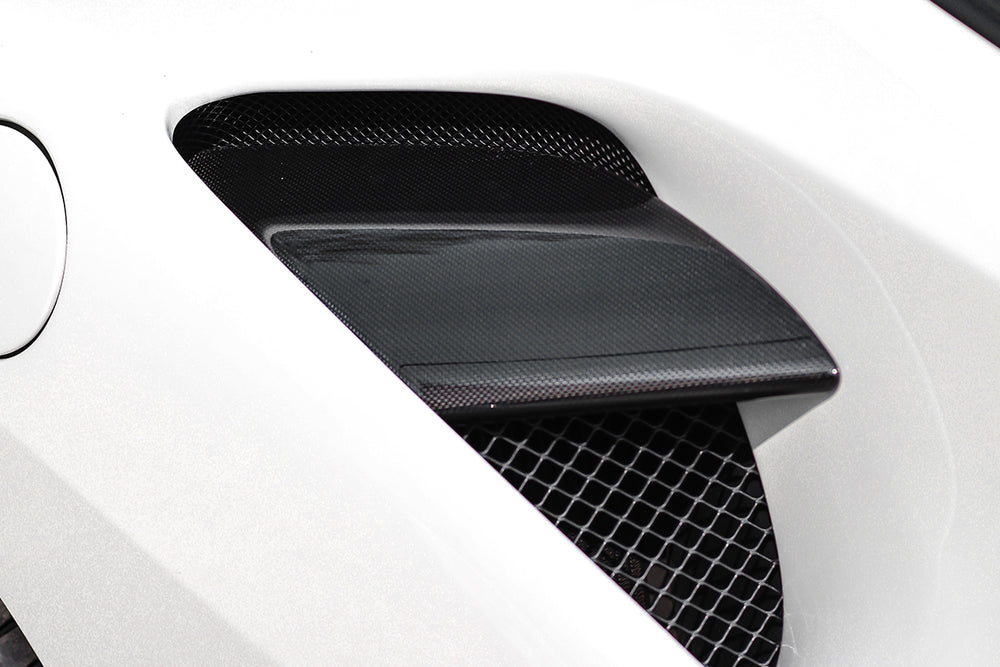 2015-2020 Ferrari 488 GTB/Spyder Dry Carbon Fiber Side Air Intake Fins - DarwinPRO Aerodynamics