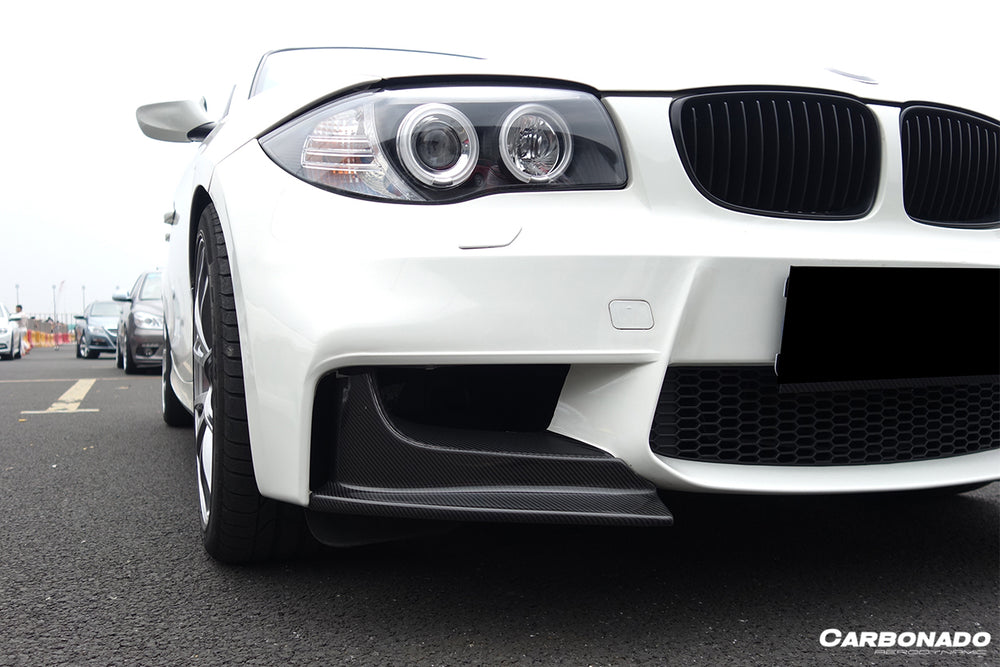2008-2013 BMW 1M AF Style Carbon Fiber Front Lip Spiliter - Carbonado