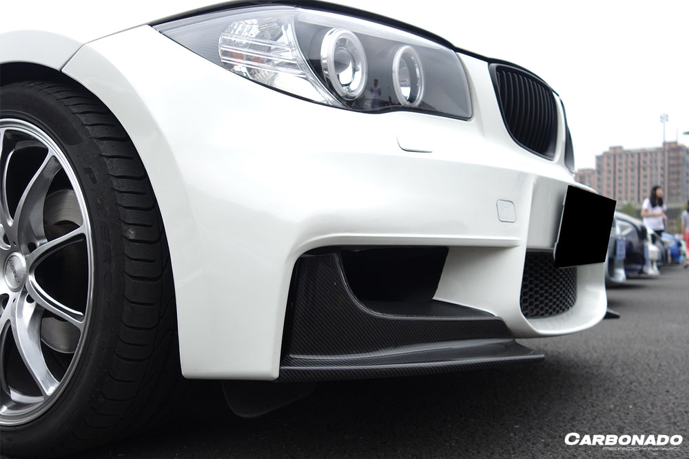 2008-2013 BMW 1M AF Style Carbon Fiber Front Lip Spiliter - Carbonado