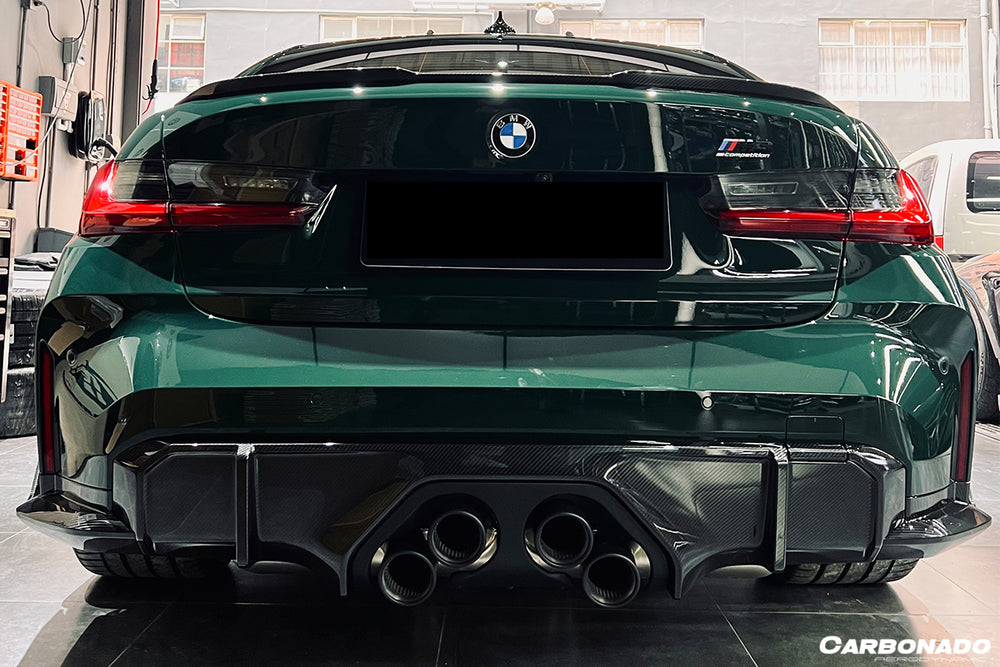 2021-UP BMW M4 G82/G83 M3 G80 Carbon Fiber Rear Diffuser Trim Replacement Lip - DarwinPRO Aerodynamics