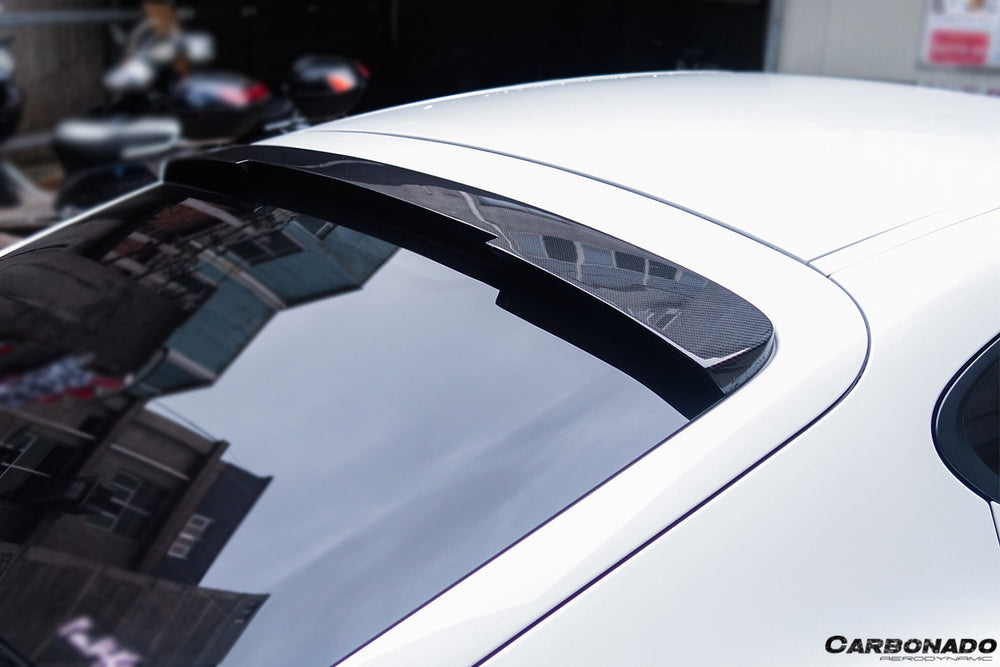 2013-2016 Porsche Panamera 970.2 TAS Style Carbon Fiber Roof Spoiler - Carbonado