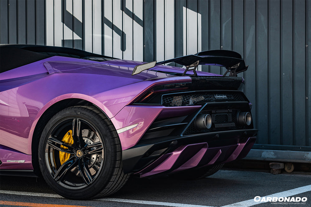 2015-2020 Lamborghini Huracan LP610/LP580 MD Style Carbon Fiber Trunk Spoiler w/ Base - DarwinPRO Aerodynamics