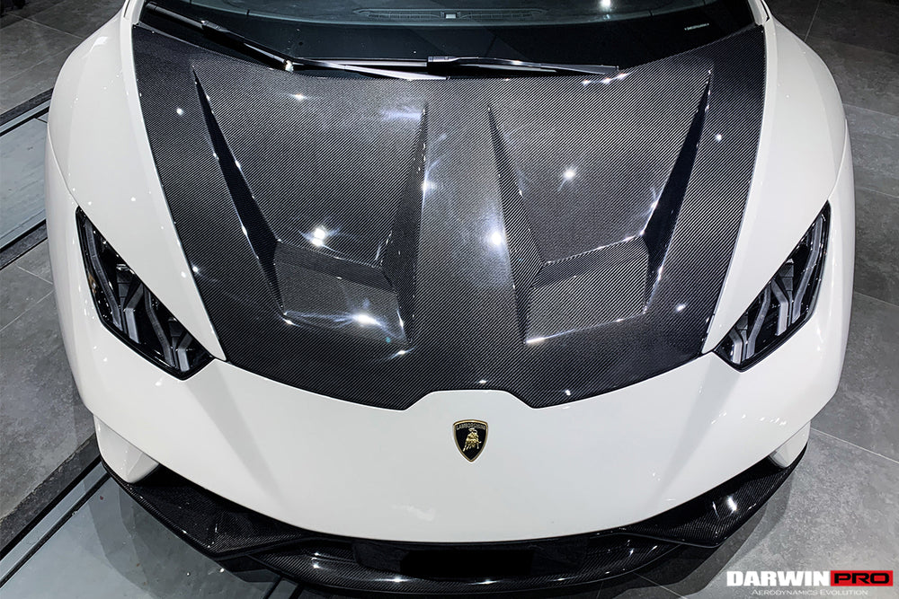2015-2021 Lamborghini Huracan LP610/LP580/EVO BKSS Style Carbon Fiber Hood - DarwinPRO Aerodynamics