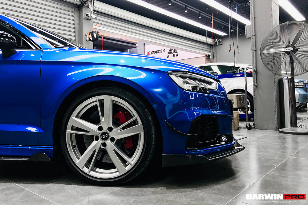 2019-2020 Audi RS3 BKSS Style Carbon Fiber Front Canards - DarwinPRO Aerodynamics