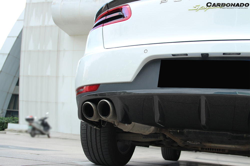 2014-2019 Porsche Macan BS Style Carbon Fiber Rear Diffuser - Carbonado