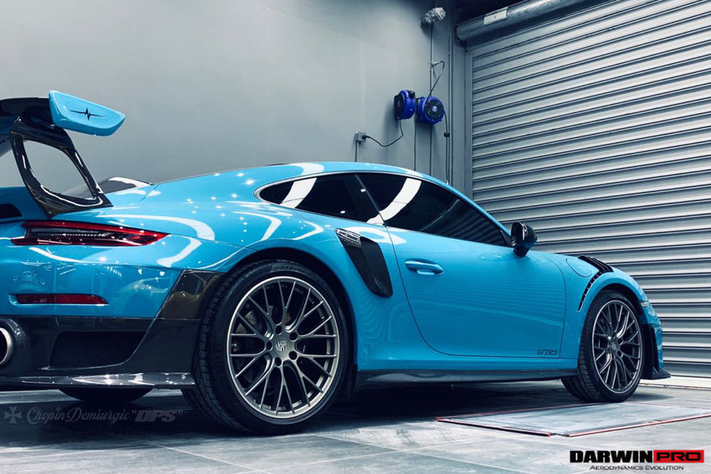 2016-2018 Porsche 911 991.2 Carrera/Targa 4/4S GT2RS Style Carbon Fiber Quarter Panel Side Scoops - DarwinPRO Aerodynamics