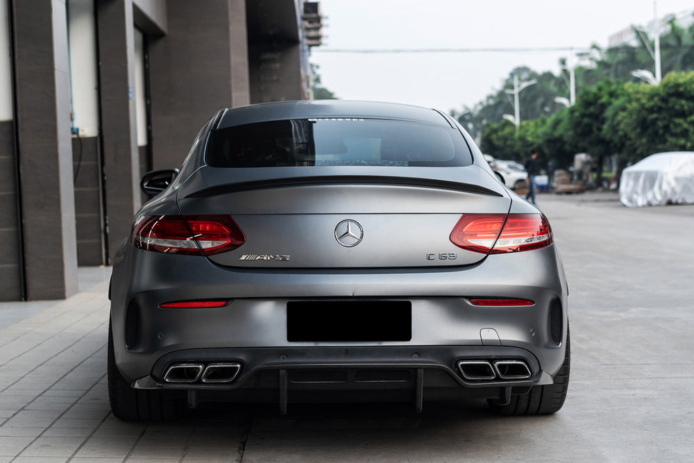 2015-2018 Mercedes Benz W205 C63/S AMG Coupe PS Style Rear Diffuser