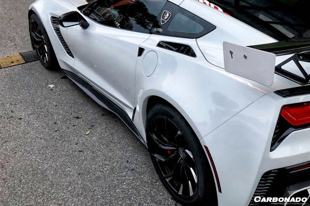 2013-2019 Corvette Z06 Grandsport AR Style Carbon Fiber Side Skirts - Carbonado