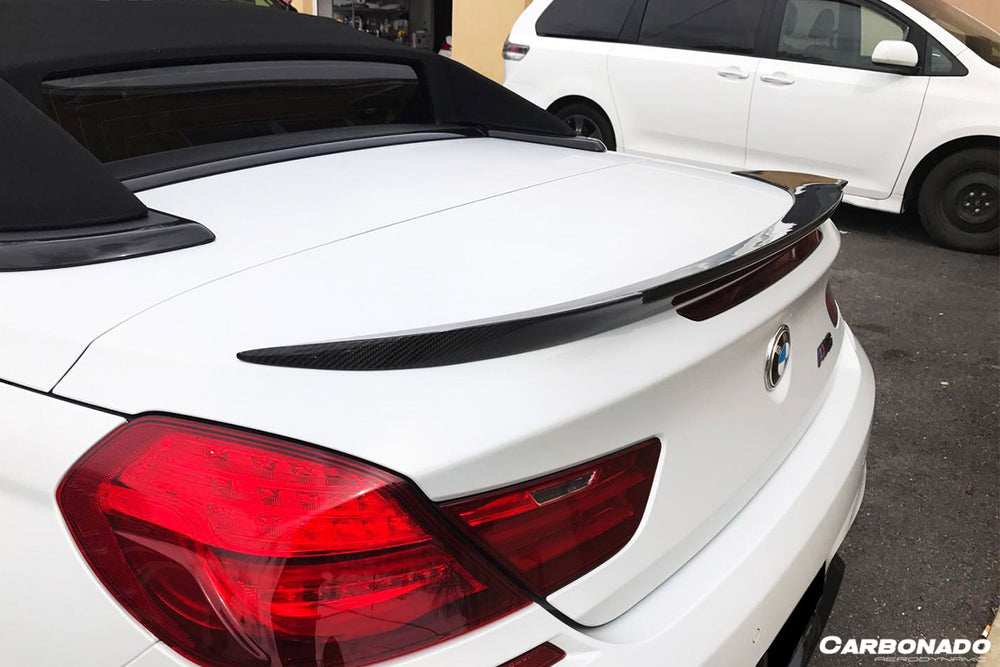 2011-2018 BMW 6 Series F12/M6 Convertiable VRS Style Carbon Fiber Trunk Spoiler - Carbonado