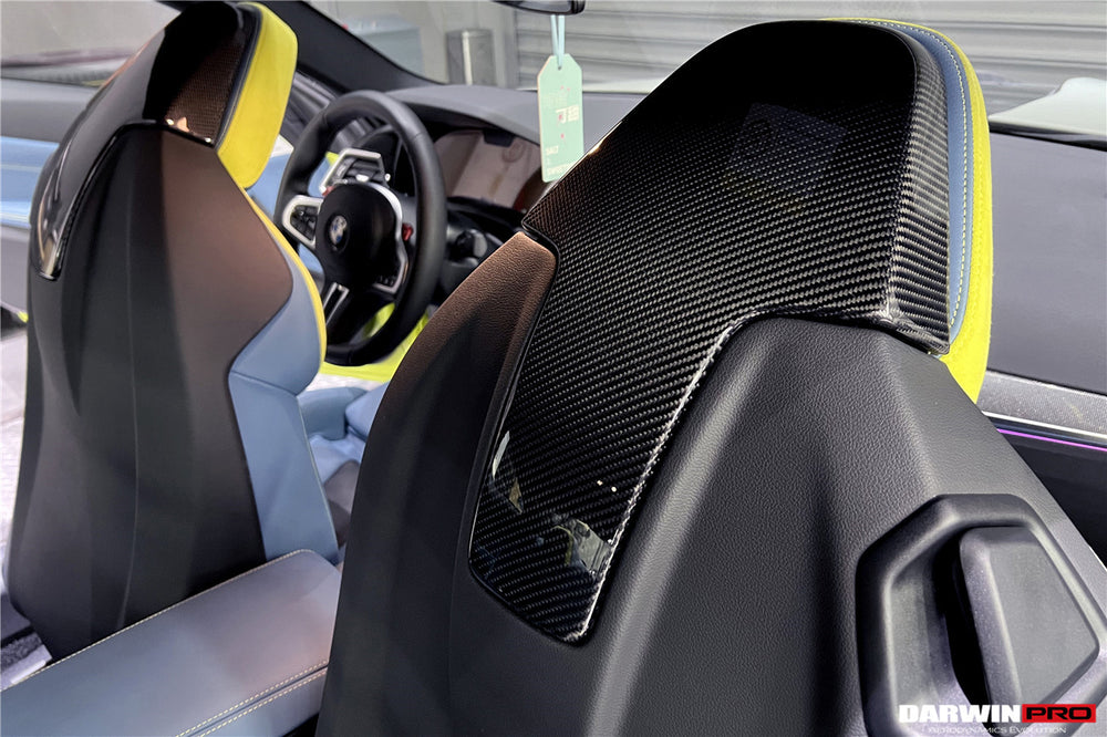 2021-UP BMW M3 G80 M4 G82/G83 Carbon Fiber Up Seat-Back Cover - DarwinPRO Aerodynamics