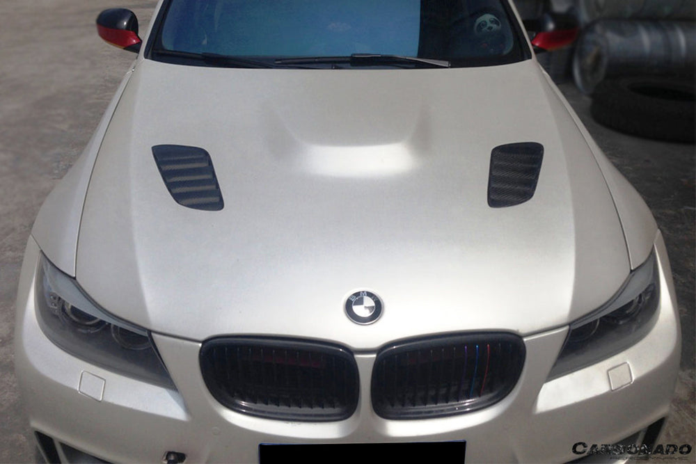 2008-2012 BMW 3 Series E90 LCI VRS Style Carbon Fiber Hood - Carbonado