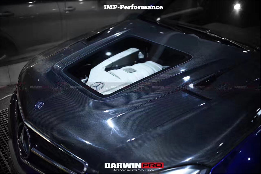 2012-2014 Mercedes Benz W204 C63 AMG IMP Style Carbon Fiber Hood - DarwinPRO Aerodynamics