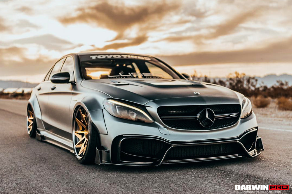 2015-2021 Mercedes Benz W205 C63/S AMG Sedan IMP Performance Partial Carbon Fiber front bumper - DarwinPRO Aerodynamics