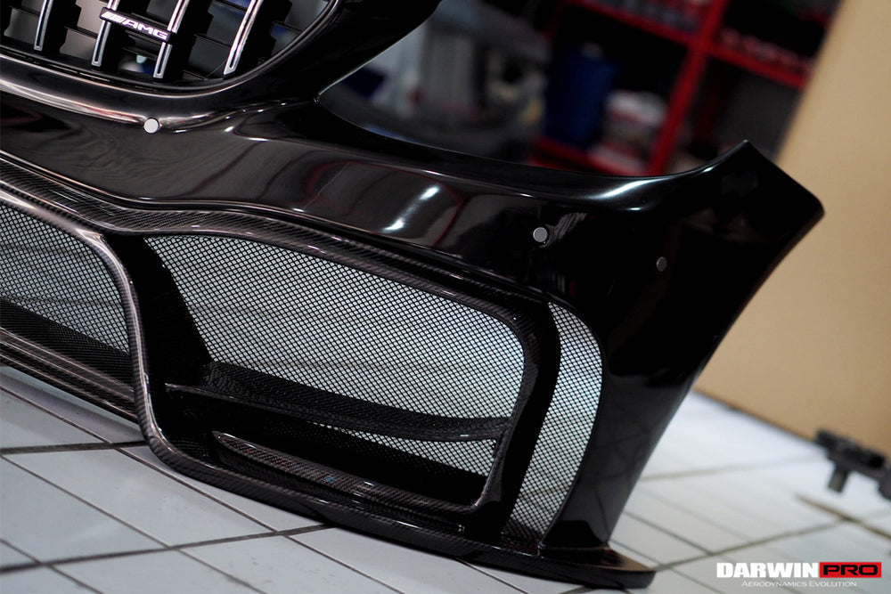 2015-2021 Mercedes Benz W205 C63/S AMG Sedan IMP Performance Partial Carbon  Fiber front bumper - DarwinPRO Aerodynamics