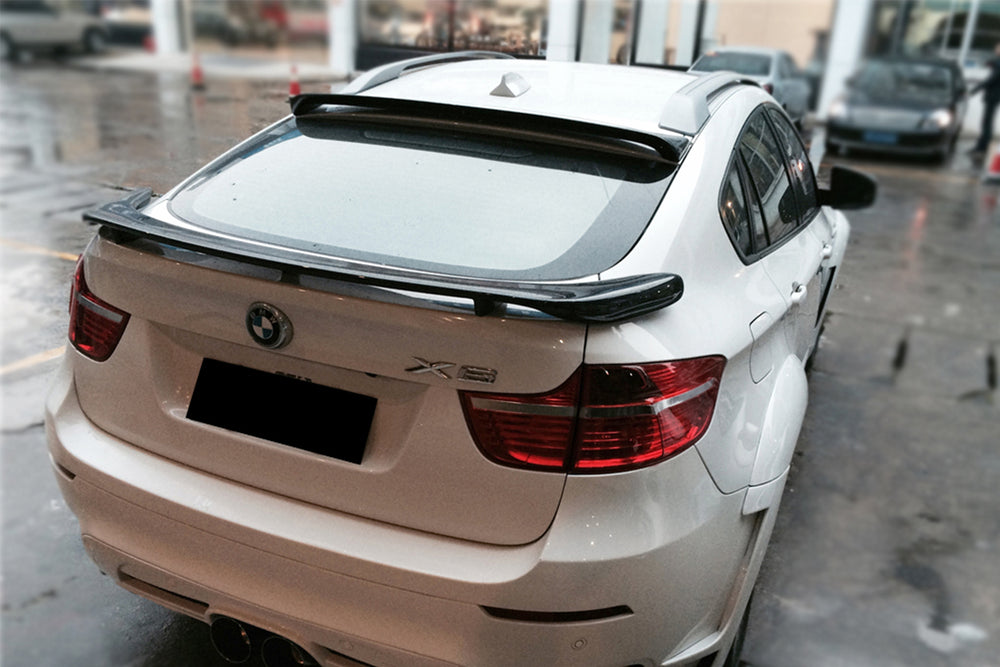 2009-2014 BMW E71 X6/X6M HM Style Carbon Fiber Roof Spoiler