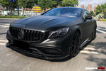  2014-2017 Mercedes Benz C217 S63/S65 AMG Coupe Carbon Fiber Front Bumper Center Trim - DarwinPRO Aerodynamics 