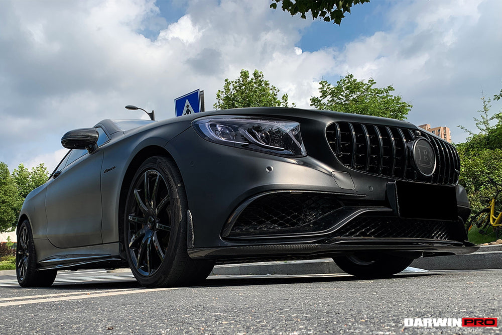 2014-2017 Mercedes Benz C217 S63/S65 AMG Coupe Carbon Fiber Front Bumper Center Trim - DarwinPRO Aerodynamics