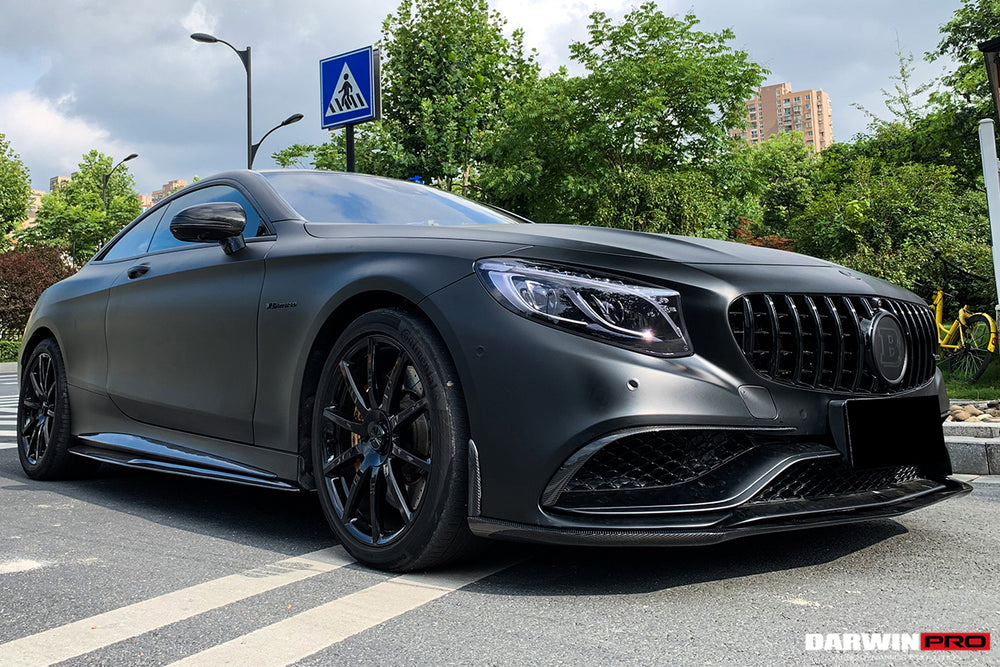 2014-2017 Mercedes Benz C217 S63/S65 AMG Coupe Carbon Fiber Front Bumper Center Trim - DarwinPRO Aerodynamics