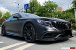  2014-2017 Mercedes Benz C217 S63/S65 AMG Coupe Carbon Fiber Front Bumper Center Trim - DarwinPRO Aerodynamics 