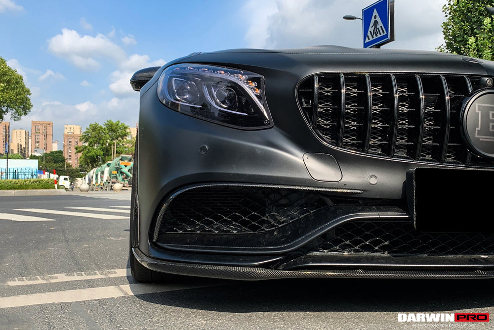 2014-2017 Mercedes Benz C217 S63/S65 AMG Coupe Carbon Fiber Front Bumper Center Trim - DarwinPRO Aerodynamics