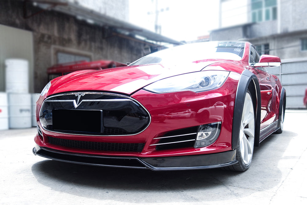 2012-2015 Tesla S Pre-facelift RS Style Carbon Fiber Front Lip
