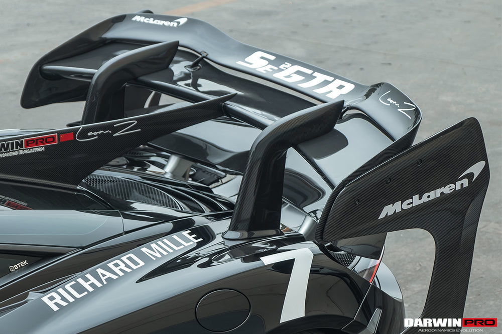 2017-2022 McLaren 720s Se²GTR Style Trunk Wing w/ Side Caps - DarwinPRO Aerodynamics