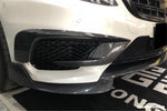  2014-2017 Mercedes Benz W222.1 S63 AMG BRS Style Carbon Fiber Front Lip - Carbonado 