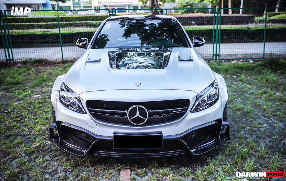 2015-2021 Mercedes Benz W205 C63/S AMG Sedan IMP Performance Partial Carbon Fiber front bumper - DarwinPRO Aerodynamics