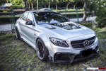  2015-2021 Mercedes Benz W205 C63/S AMG Sedan IMP Performance Partial Carbon Fiber front bumper - DarwinPRO Aerodynamics 