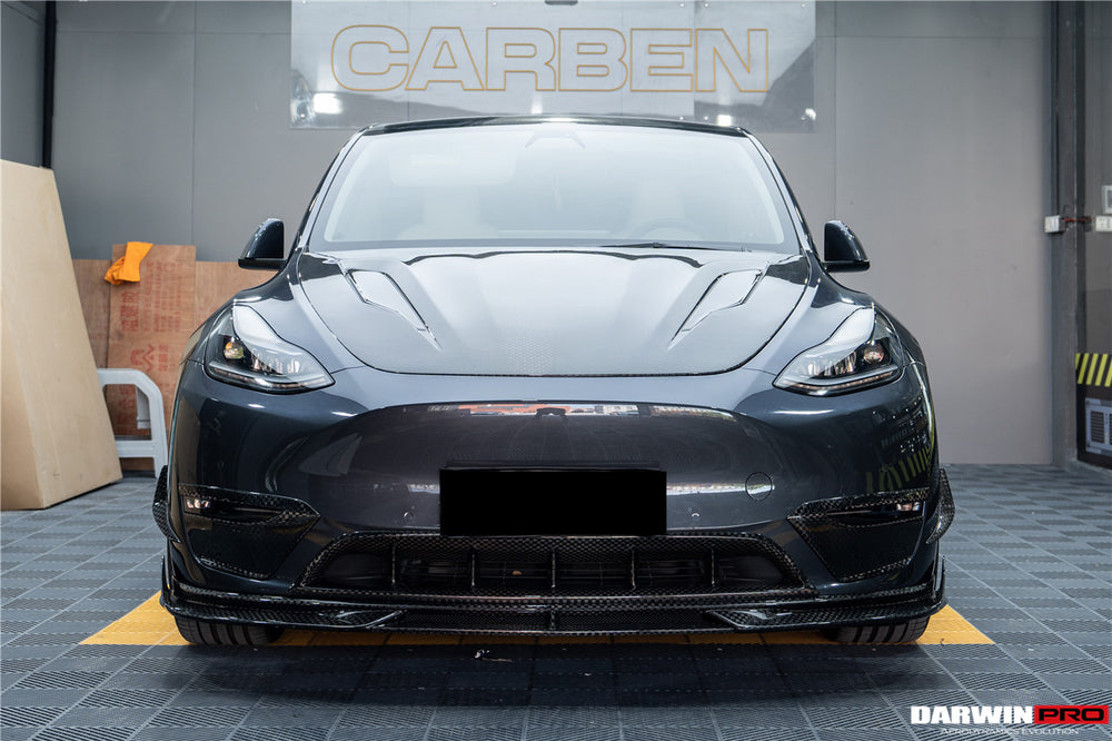 2020-2022 Tesla Model Y IMP Style Carbon Fiber Day Running Light Cover - DarwinPRO Aerodynamics