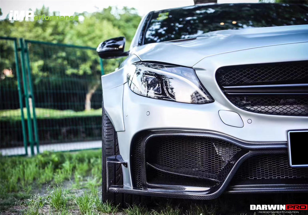 2015-2021 Mercedes Benz W205 C63/S AMG Sedan IMP Performance Partial Carbon Fiber front bumper - DarwinPRO Aerodynamics