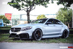  2015-2021 Mercedes Benz W205 C63/S AMG Sedan IMP Performance Partial Carbon Fiber front bumper - DarwinPRO Aerodynamics 