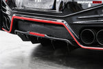  2012-2022 Nissan GTR R35 DBA/EBA BKSS Style Carbon Fiber Rear Diffuser Canards - DarwinPRO Aerodynamics 
