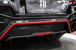  2012-2020 Nissan GTR R35 DBA/EBA NSM Style Carbon Fiber Rear Diffuser w/ LED Light - DarwinPRO Aerodynamics 